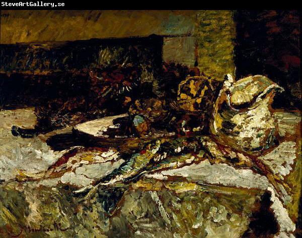 Artist Adolphe Joseph Thomas Monticelli Still Life with Sardines and Sea-Urchins